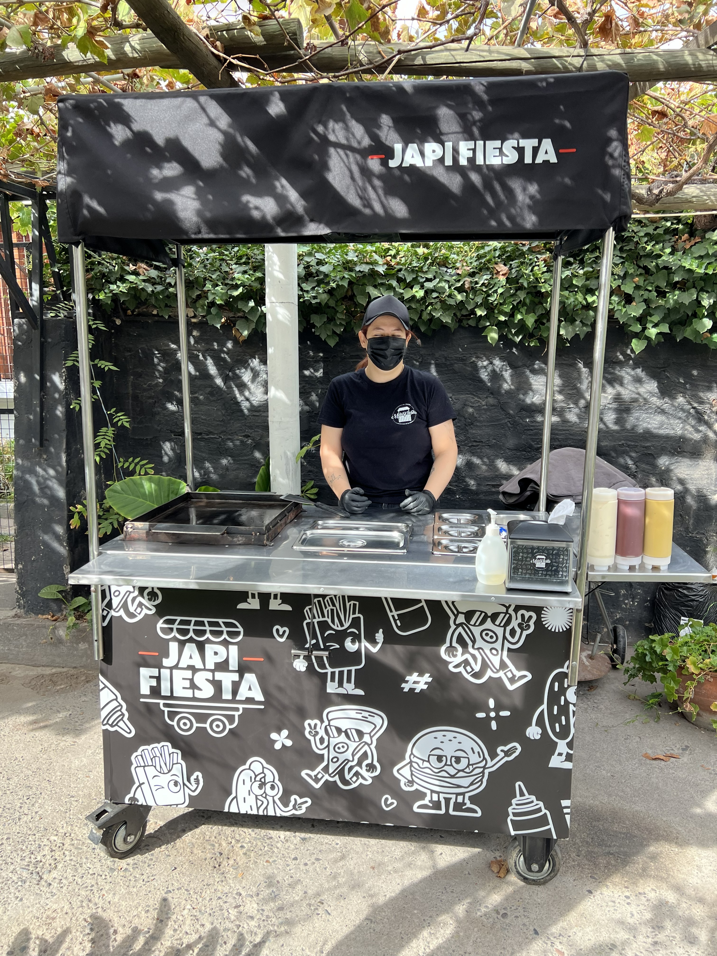 Matrimonio con carrito de comida Santiago